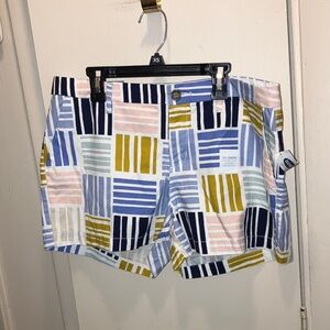 Old Navy Women's Striped Patterned Shorts - Blue, Yellow, Pink Size 8